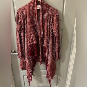 Flying Tomato Red Fringe Sweater